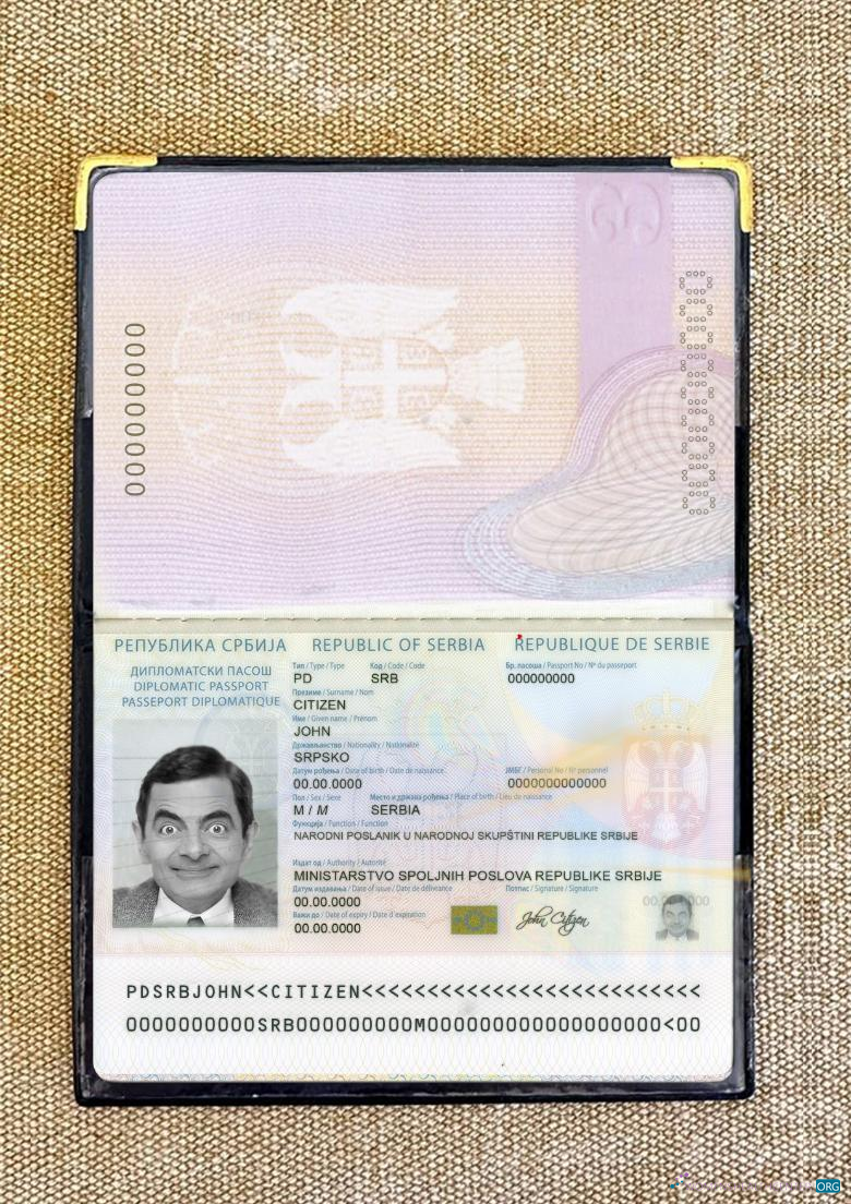 Download Serbia pass (2016   present) photolook Photoshop template